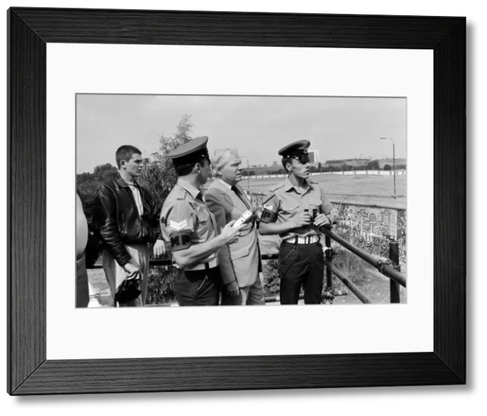 Framed Print : Views of the Berlin Wall, Germany. Pictured are Royal Military Police. 7th August 1986 Framed Print : Views of the Berlin Wall, Germany. Pictured are Royal Military Police. 7th August 1986