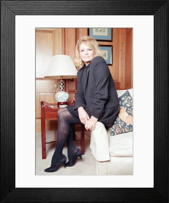 Framed Print : Angie Dickinson, american film and television actress, pictured in her suite