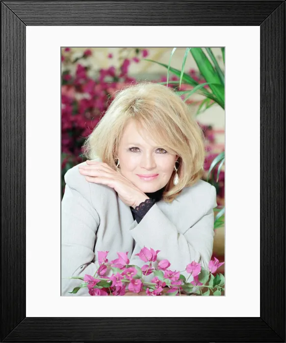 Framed Print : Angie Dickinson, american film and television actress, pictured in her suite Framed Print : Angie Dickinson, american film and television actress, pictured in her suite