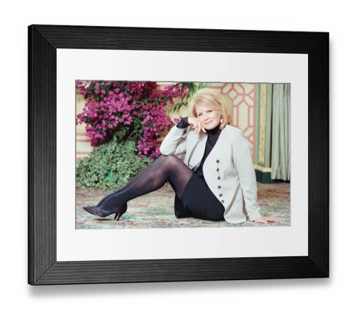 Framed Print : Angie Dickinson, american film and television actress, pictured in her suite Framed Print : Angie Dickinson, american film and television actress, pictured in her suite