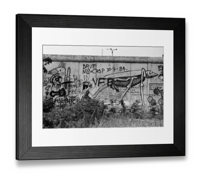 Framed Print : The Berlin Wall. Pictured is the West wall, covered in graffiti. 6th August 1984 Framed Print : The Berlin Wall. Pictured is the West wall, covered in graffiti. 6th August 1984