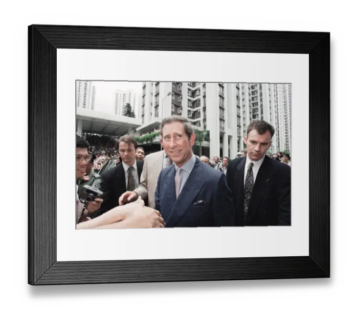 Framed Print : Prince Charles, the Prince of Wales, pictured in Hong Kong ahead the official handover Framed Print : Prince Charles, the Prince of Wales, pictured in Hong Kong ahead the official handover