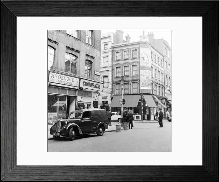 Framed Print : General view of Frith Street, Soho, London, 26th June 1956 Framed Print : General view of Frith Street, Soho, London, 26th June 1956