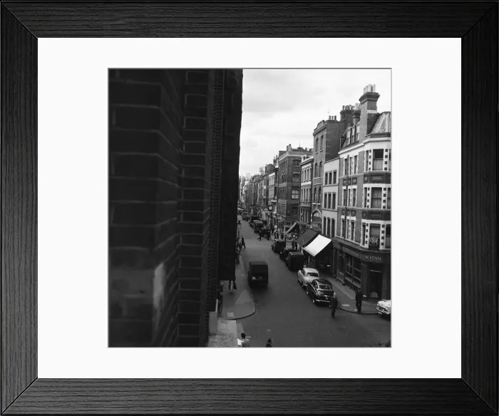 Framed Print : General view of Frith Street, Soho, London, 26th June 1956