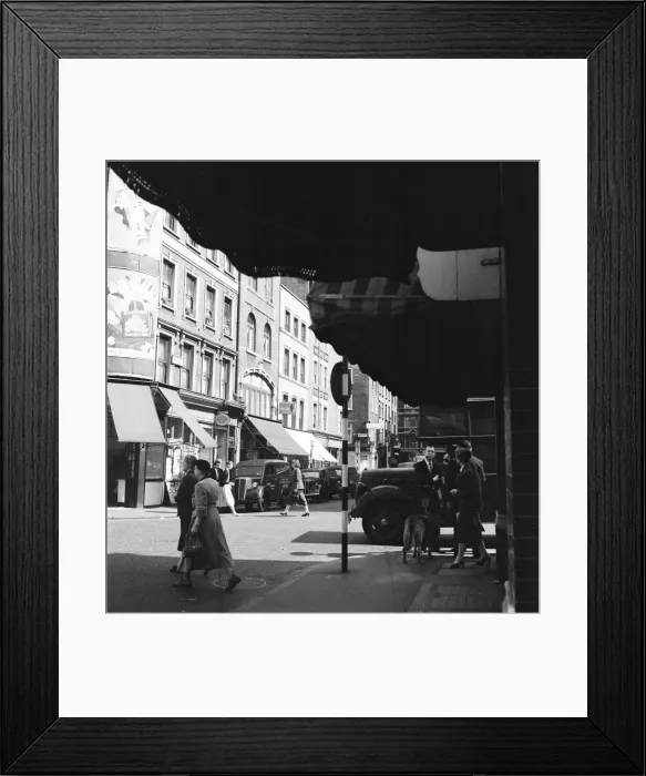 Framed Print : General view of Frith Street, Soho, London, 26th June 1956 Framed Print : General view of Frith Street, Soho, London, 26th June 1956