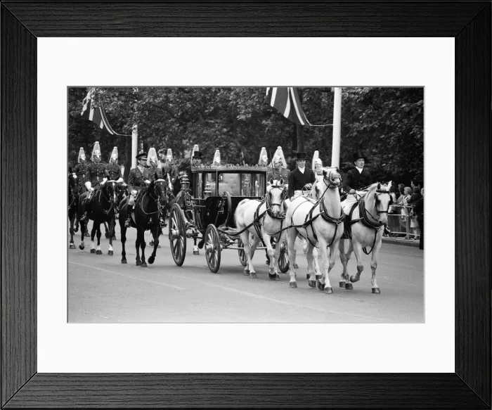 Framed Print : Scenes of great activity in The Mall as a rehearsal for the Royal Wedding takes place