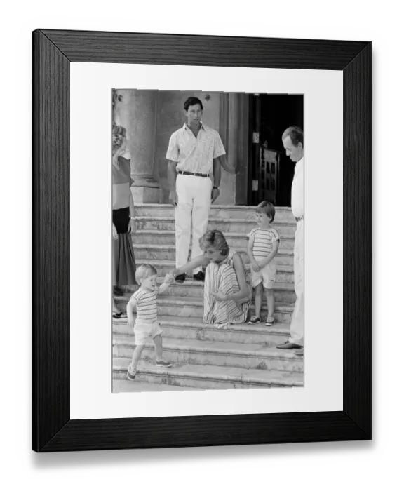 Framed Print : HRH Princess Diana, The Princess of Wales and her husband HRH Prince Charles