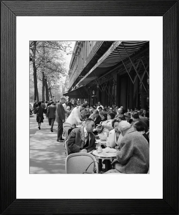 Framed Print : Cafe scenes in central Paris, France. Picture taken 13th May 1960 Framed Print : Cafe scenes in central Paris, France. Picture taken 13th May 1960