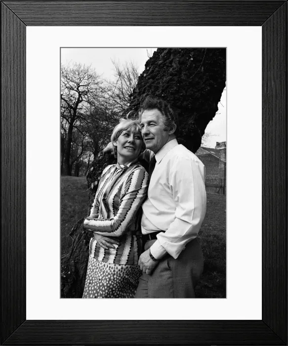 Framed Print : Coronation Street actress Liz Dawn with Derek Bennett. 18th April 1982 Framed Print : Coronation Street actress Liz Dawn with Derek Bennett. 18th April 1982