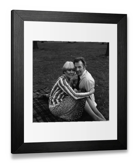 Framed Print : Coronation Street actress Liz Dawn with Derek Bennett. 18th April 1982 Framed Print : Coronation Street actress Liz Dawn with Derek Bennett. 18th April 1982