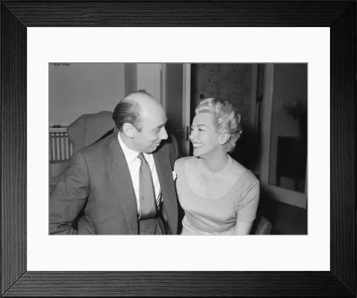 Framed Print : Lana Turner, american film actress pictured during interview with Daily Mirror journalist