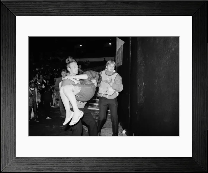 Framed Print : Michael Jackson fans in the audience at Wembley Stadium during his Bad'tour Framed Print : Michael Jackson fans in the audience at Wembley Stadium during his Bad'tour