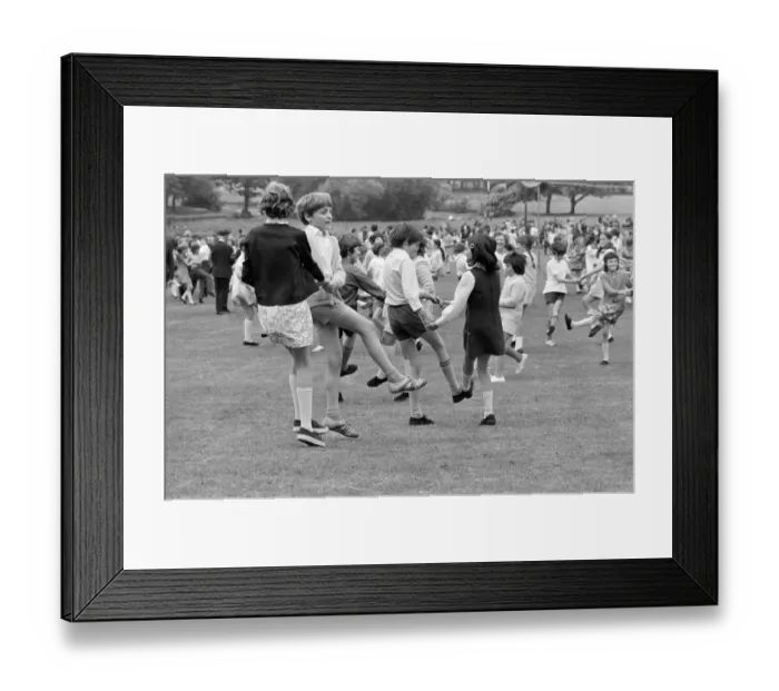 Framed Print : Children country dancing in Teesside. 1972 Framed Print : Children country dancing in Teesside. 1972