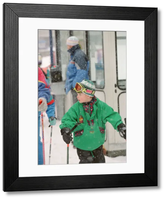 Framed Print : Prince Harry (pictured) on his ski holiday, in Lech, Austria, 1994 Framed Print : Prince Harry (pictured) on his ski holiday, in Lech, Austria, 1994