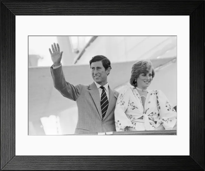 Framed Print : HRH Princess Diana, The Princess of Wales in Gibraltar for her Honeymoon with her Framed Print : HRH Princess Diana, The Princess of Wales in Gibraltar for her Honeymoon with her