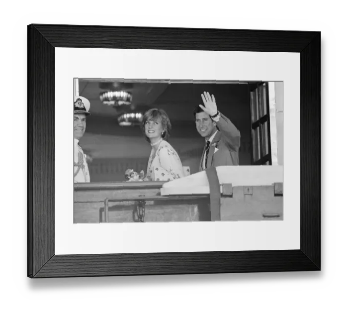 Framed Print : HRH Princess Diana, The Princess of Wales in Gibraltar for her Honeymoon with her Framed Print : HRH Princess Diana, The Princess of Wales in Gibraltar for her Honeymoon with her