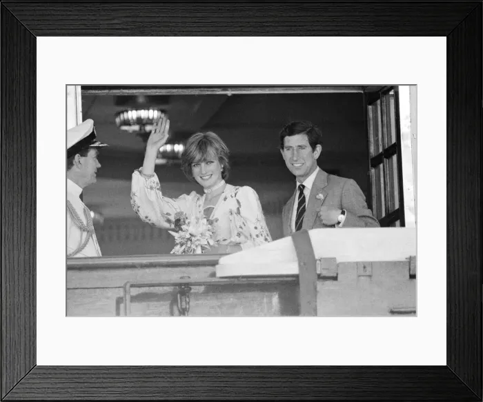 Framed Print : HRH Princess Diana, The Princess of Wales in Gibraltar for her Honeymoon with her Framed Print : HRH Princess Diana, The Princess of Wales in Gibraltar for her Honeymoon with her
