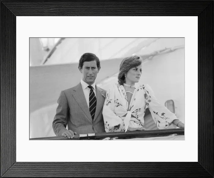 Framed Print : HRH Princess Diana, The Princess of Wales in Gibraltar for her Honeymoon with her Framed Print : HRH Princess Diana, The Princess of Wales in Gibraltar for her Honeymoon with her