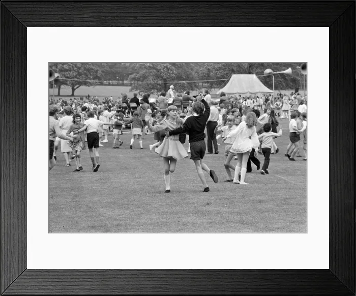 Framed Print : Children country dancing in Teesside. 1972 Framed Print : Children country dancing in Teesside. 1972