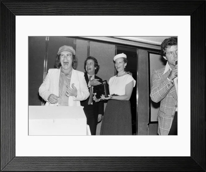 Framed Print : Princess Michael of Kent and Elton John at the Music Therapy Charity Luncheon Framed Print : Princess Michael of Kent and Elton John at the Music Therapy Charity Luncheon