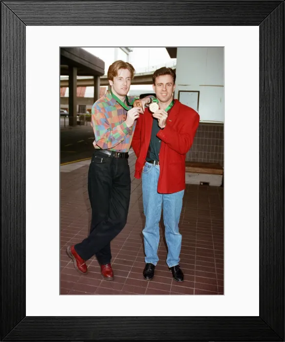 Framed Print : Runner Tom McKean arrives home from the 1993 IaF World Indoor Championships in Toronto Framed Print : Runner Tom McKean arrives home from the 1993 IaF World Indoor Championships in Toronto