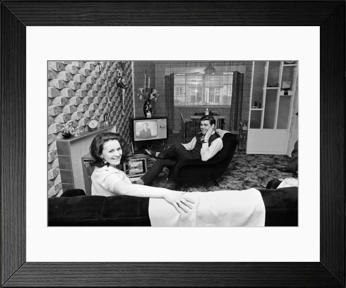 Framed Print : Celtic F. Cs outside-left John Hughes, at home in Tannochside Framed Print : Celtic F. Cs outside-left John Hughes, at home in Tannochside