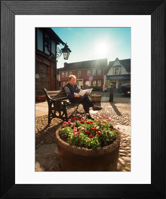 Framed Print : Shipston-on-Stour, Warwickshire, prepares for Britain in Bloom. 18th May 1995