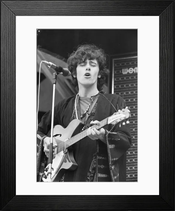 Framed Print : Donovan performing on stage at the 1967 National Jazz and Blues Festival at Royal Framed Print : Donovan performing on stage at the 1967 National Jazz and Blues Festival at Royal