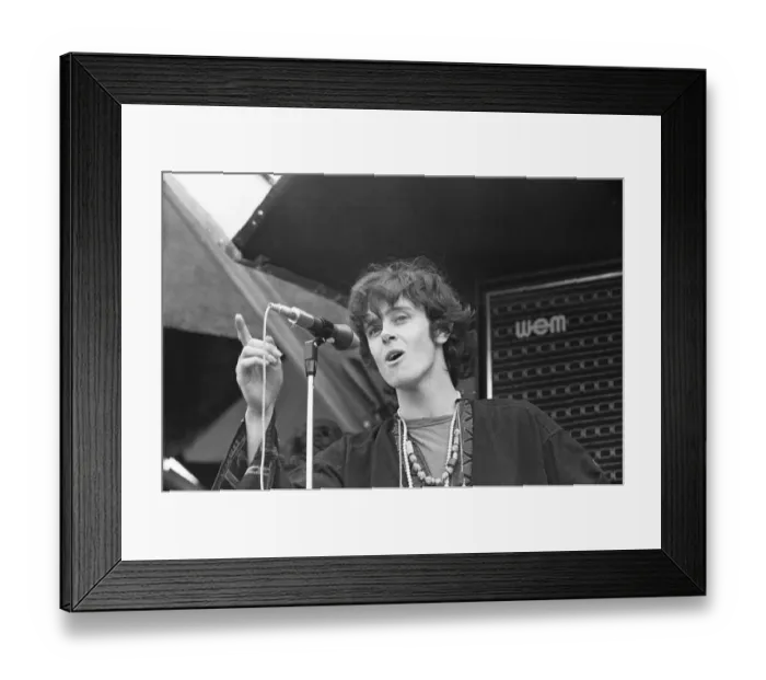 Framed Print : Donovan performing on stage at the 1967 National Jazz and Blues Festival at Royal Windsor Framed Print : Donovan performing on stage at the 1967 National Jazz and Blues Festival at Royal Windsor
