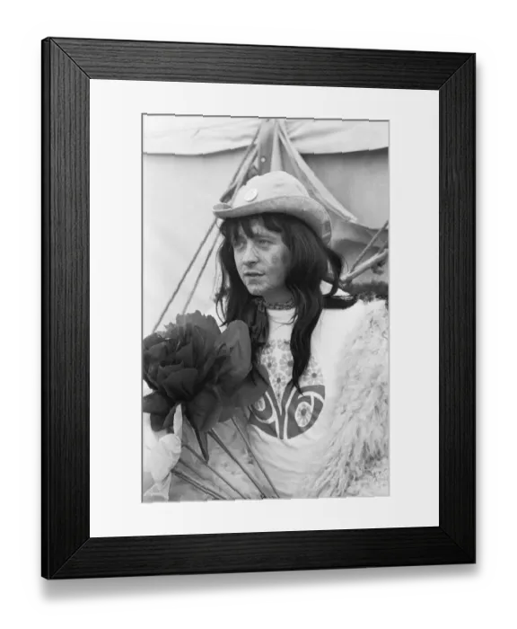 Framed Print : Flower People at the 1967 National Jazz and Blues Festival at Royal Windsor Racecourse