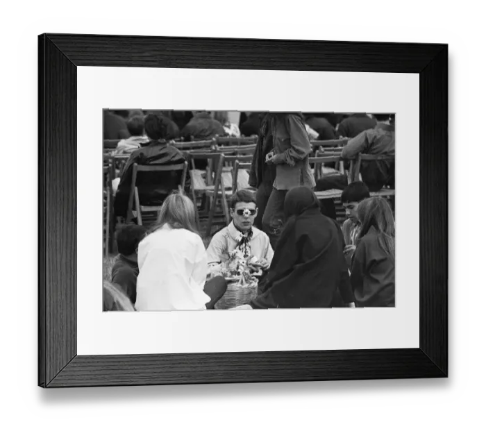 Framed Print : Flower People at the 1967 National Jazz and Blues Festival at Royal Windsor Racecourse
