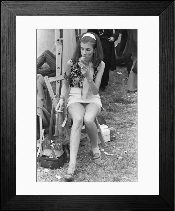 Framed Print : Flower People at the 1967 National Jazz and Blues Festival at Royal Windsor Racecourse