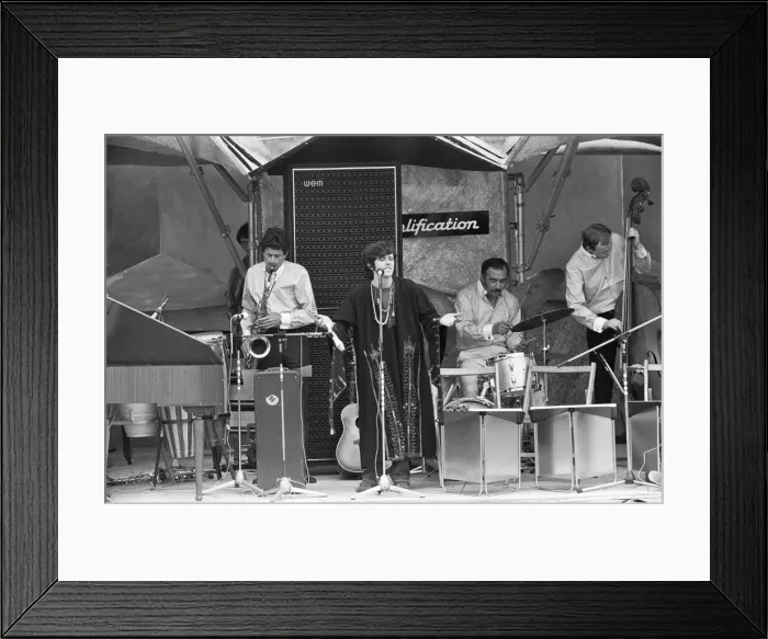 Framed Print : Dovovan performing on stage at the 1967 National Jazz and Blues Festival at Royal Windsor Framed Print : Dovovan performing on stage at the 1967 National Jazz and Blues Festival at Royal Windsor