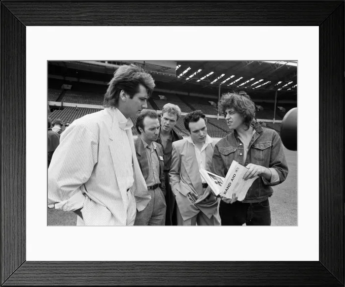 Framed Print : Bob Geldof for the Band Aid Trust announces the most ambitious venture in the history of Framed Print : Bob Geldof for the Band Aid Trust announces the most ambitious venture in the history of