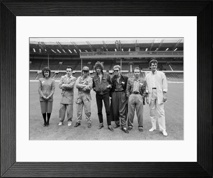 Framed Print : Bob Geldof for the Band Aid Trust announces the most ambitious venture in the history of Framed Print : Bob Geldof for the Band Aid Trust announces the most ambitious venture in the history of
