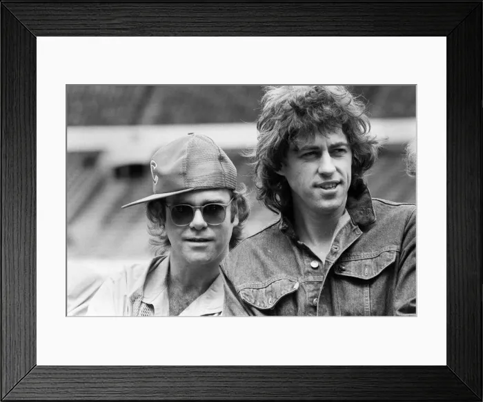 Framed Print : Bob Geldof for the Band Aid Trust announces the most ambitious venture in the history of
