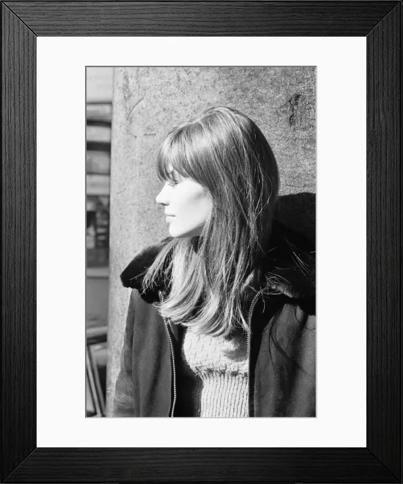 Framed Print : Francoise Hardy, french singer, pictured in Mayfair, London, 11th March 1965 Framed Print : Francoise Hardy, french singer, pictured in Mayfair, London, 11th March 1965