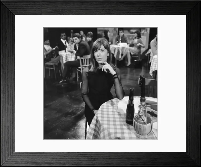 Framed Print : Francoise Hardy, french singer, makes a guest appearance on ITV music show They Framed Print : Francoise Hardy, french singer, makes a guest appearance on ITV music show They