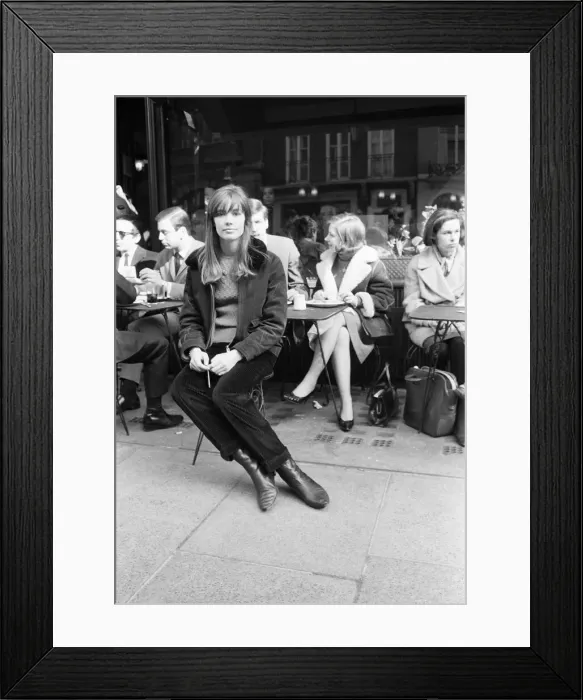 Framed Print : Francoise Hardy, french singer, pictured in Mayfair, London, 11th March 1965 Framed Print : Francoise Hardy, french singer, pictured in Mayfair, London, 11th March 1965