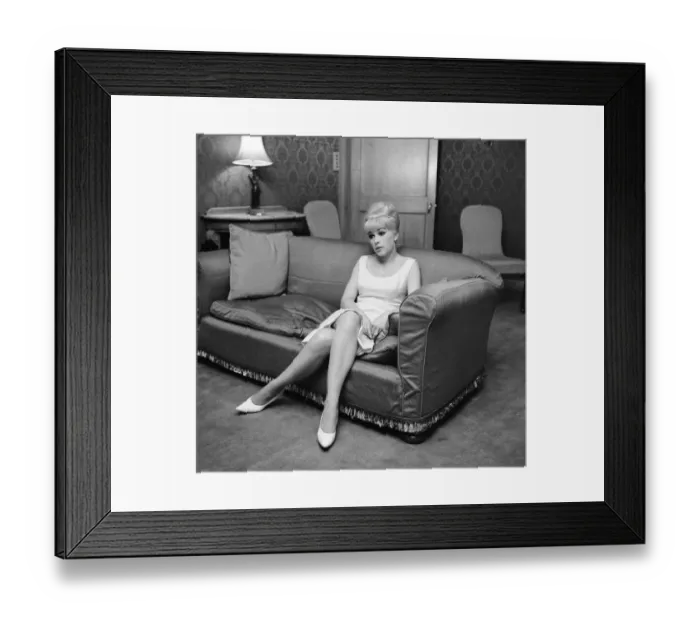Framed Print : Stella Stevens, American film, television, and stage actress, pictured in hotel suite