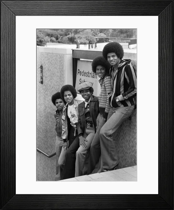 Framed Print : The Jackson 5 pop group pictured at Hyde Park Corner. They are Randy, 15, Michael, 18 Framed Print : The Jackson 5 pop group pictured at Hyde Park Corner. They are Randy, 15, Michael, 18