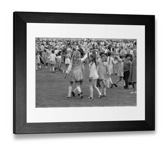 Framed Print : Children country dancing in Teesside. 1972 Framed Print : Children country dancing in Teesside. 1972
