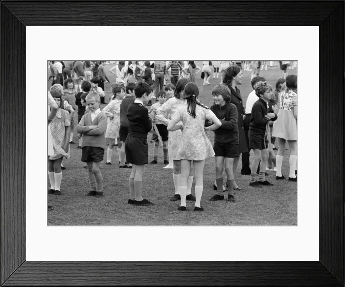 Framed Print : Children attending a country dancing event in Teesside. 1972 Framed Print : Children attending a country dancing event in Teesside. 1972