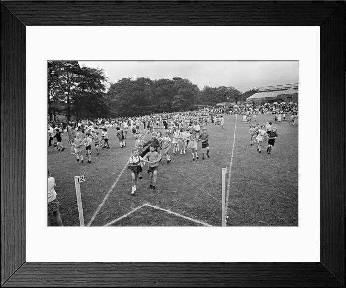 Framed Print : Children country dancing in Teesside. 1973 Framed Print : Children country dancing in Teesside. 1973