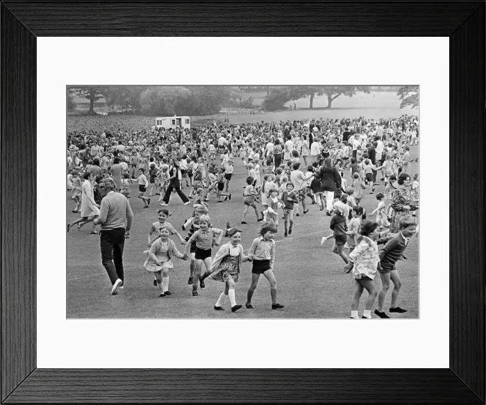 Framed Print : Children country dancing in Teesside. 1973 Framed Print : Children country dancing in Teesside. 1973