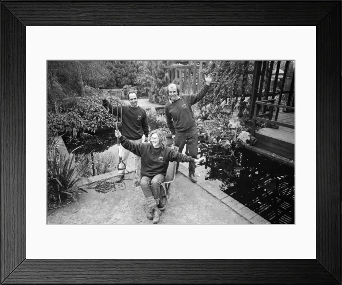 Framed Print : Head gardener Mr Brian Gilbride celebrates the success of Telford in the 1989 Britain in Framed Print : Head gardener Mr Brian Gilbride celebrates the success of Telford in the 1989 Britain in