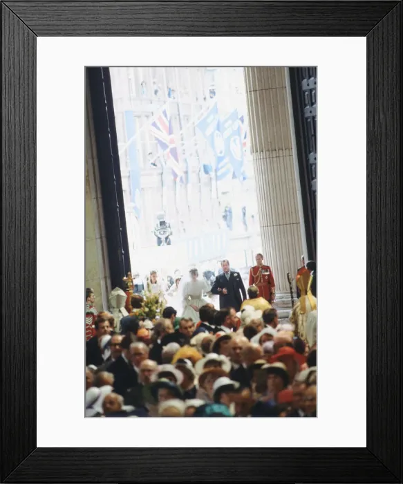 Framed Print : The wedding of HRH Prince Charles, The Prince of Wales, to Lady Diana Spencer