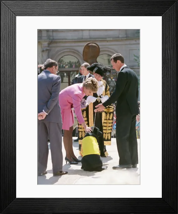 Framed Print : HRH Princess Diana, The Princess of Wales, meets the people of Birmingham, Midlands Framed Print : HRH Princess Diana, The Princess of Wales, meets the people of Birmingham, Midlands