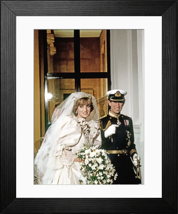 Framed Print : The wedding of HRH Prince Charles, The Prince of Wales, to Lady Diana Spencer