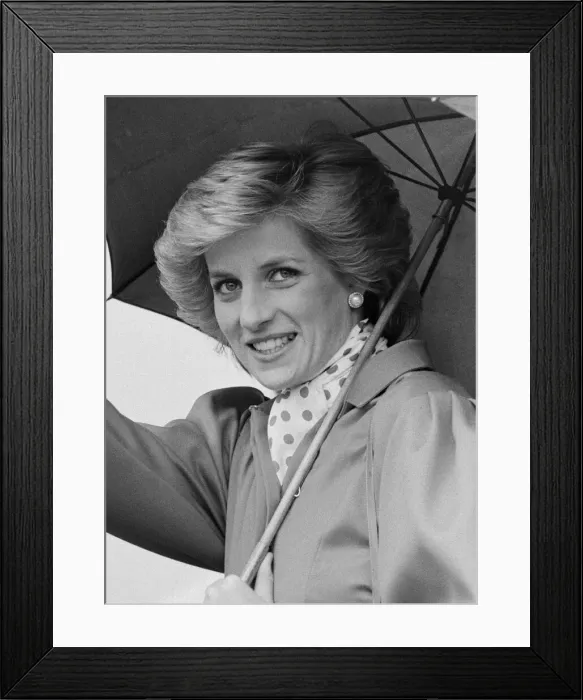 Framed Print : HRH Princess Diana, The Princess of Wales, visits the Ipswich Agricultural Show, Ipswich